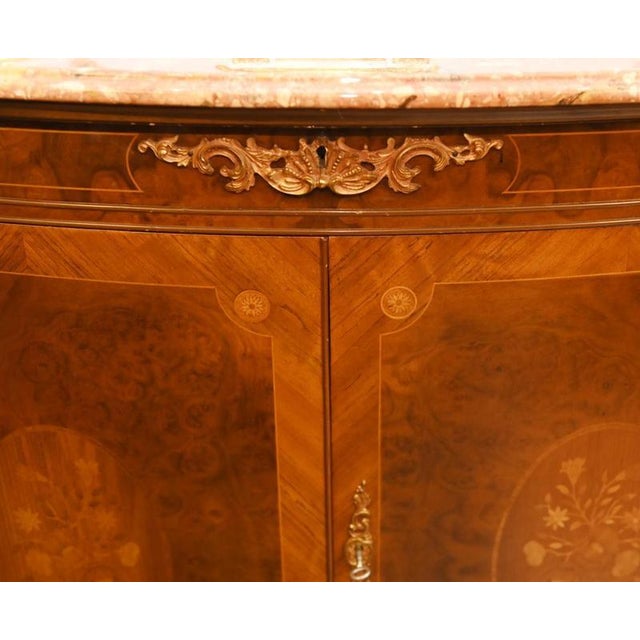 Vintage Buffet in Walnut and Marble, 1920 For Sale - Image 4 of 11
