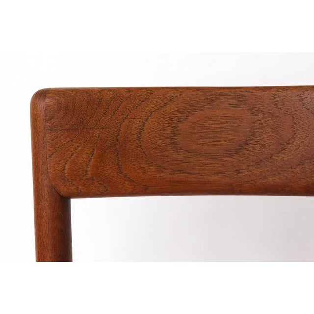 Mid-Century Oak Dining Chair with Light Grey Upholstery, 1960s For Sale - Image 3 of 10