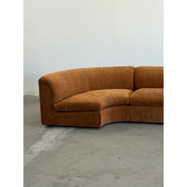 2020s Abruzzo Sectional in Brown Chenille For Sale - Image 5 of 14