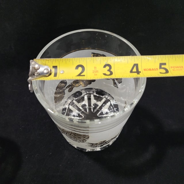 Glass Mid-Century Modern Cerve DeValbor Cocktail Glasses & Mixing/Ice Carafe Set- 7 Pieces For Sale - Image 7 of 11