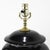 Mid 20th Century Vintage Black Glazed Porcelain Ginger Jar Table Lamp With Brass Hardware For Sale - Image 5 of 9