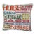 Jonathan Adler Colorful Pop Art Needlepoint Typography Pillow For Sale