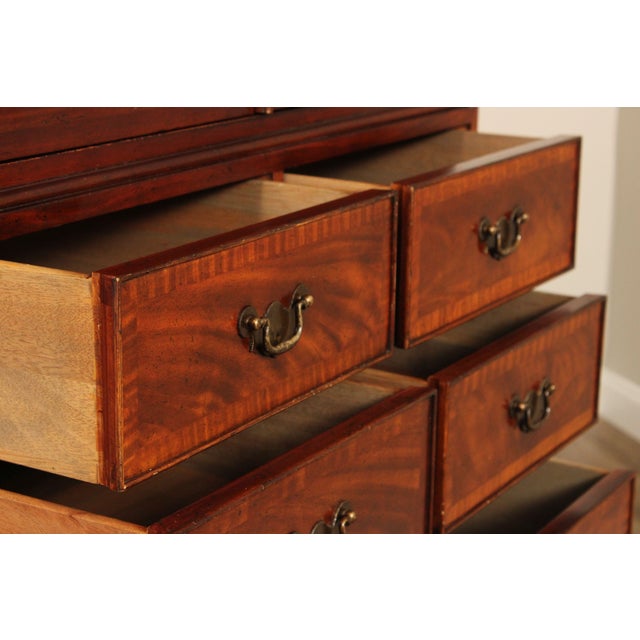 Baker Milling Road Georgian Style Mahogany Triple Chest For Sale - Image 4 of 12