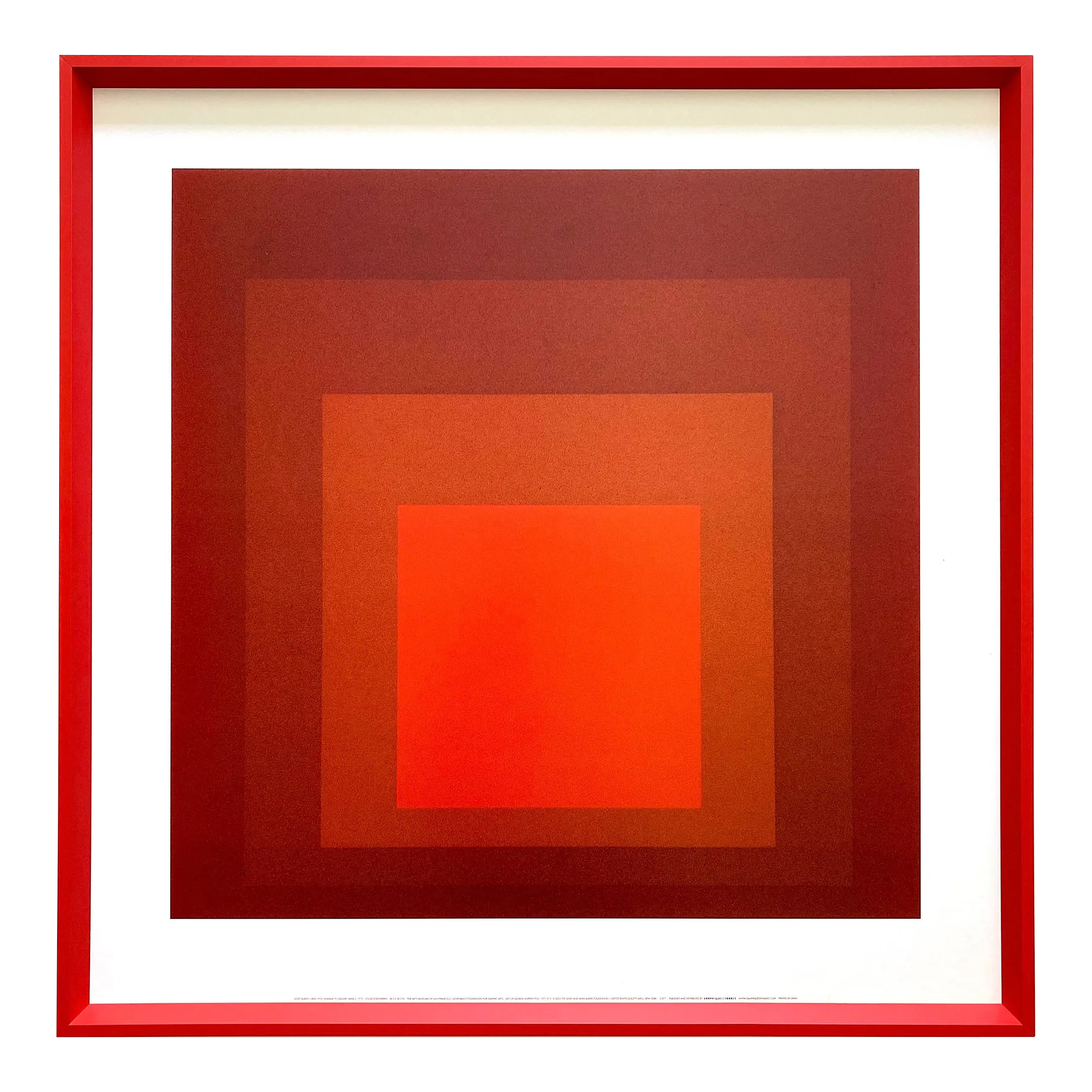 Josef Albers ポスター JOSEF ALBERS RARE 1973 MODERNIST SILKSCREEN PRINT FRAMED