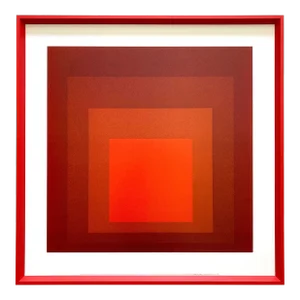 Josef Albers Foundation Lithograph Print Framed Mid Century Modernist Poster " Homage to the Square : Mma-2 " 1970