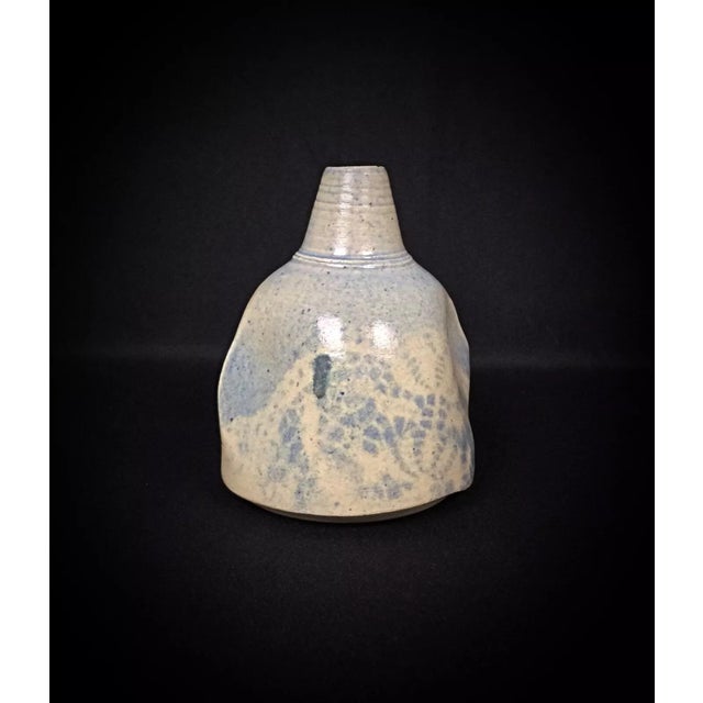 Mid 20th Century Blue and White Faience Soliflore Vase – Signed and Numbered For Sale - Image 4 of 6