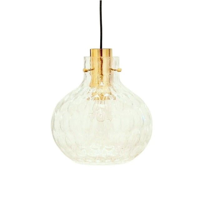 Mid-Century Bubble Glass & Brass Pendant/Ceiling Light by Helena Tynell for Limbur 1960s For Sale - Image 10 of 10
