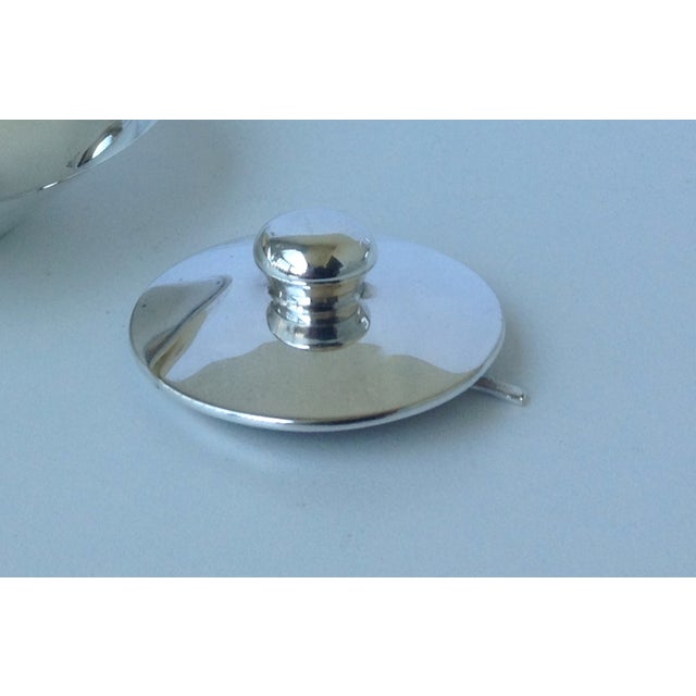 Mid-Century Modernist French "Escapade" Silver Plate Coffee & Sugar - a Pair For Sale - Image 10 of 11
