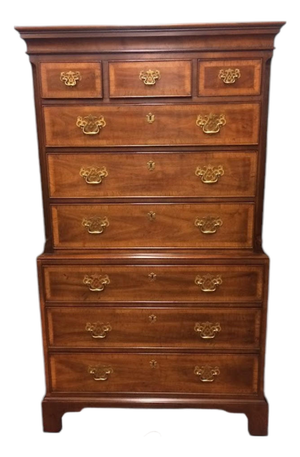 Vintage Henredon Chest on Chest, Banded Tall Chest