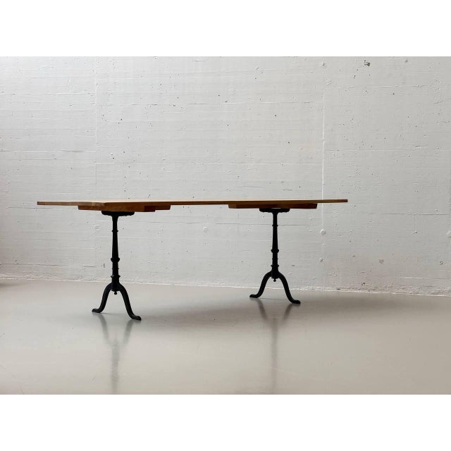 Classic Cherrywood Coffee Table with Cast Iron Legs from Horgenglarus For Sale - Image 6 of 17