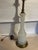 Metal Vintage Frederick Cooper French Opaline Glass Column Table Lamp With Brass Base For Sale - Image 7 of 10
