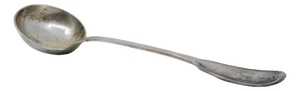 Silver Soup Ladle with Grooves