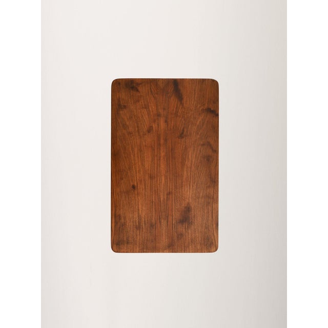 Brown Scandinavian Bedside Table with Slatted Magazine Rack, 1950s For Sale - Image 8 of 9