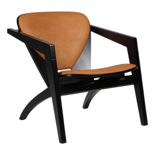 Butterfly Lounge Chairs in Black Beech and Full Grain Leather by Hans J. Wegner for Getama, 2000s For Sale