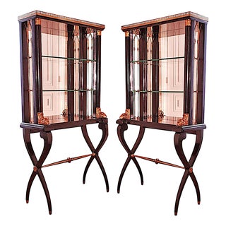 Console Shelves with Mirrored Bottom, Italy, 1940s, Set of 2 For Sale