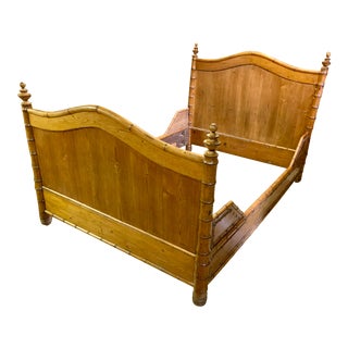 19th Century French Faux Bamboo Bedframe For Sale