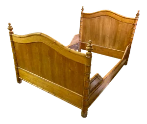 19th Century French Faux Bamboo Bedframe