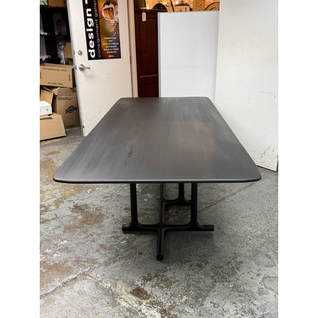 Christophe Delcourt Tye Dining Table, Black Oak For Sale In San Francisco - Image 6 of 12