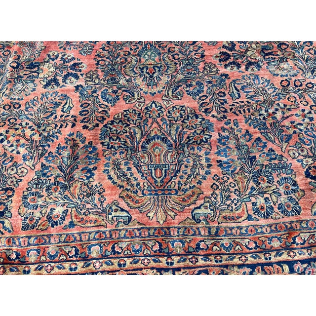 Antique Persian Sarouk Carpet, Garden Design For Sale - Image 12 of 12