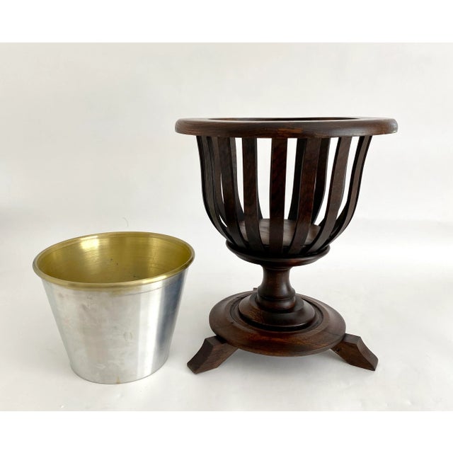 19th C Dutch Oak Turned Ice Bucket Jardiniere For Sale In Los Angeles - Image 6 of 12