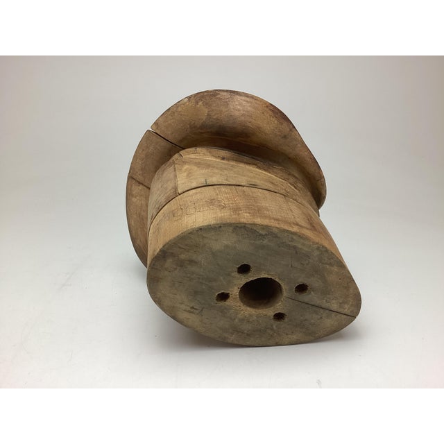 Late 19th Century Antique Millinery Puzzle Block Hat Form For Sale - Image 5 of 6