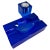 Mid 20th Century Italian Cobalt Blue Crystal Glass Cigar Ashtray - Set of 2 For Sale - Image 9 of 13