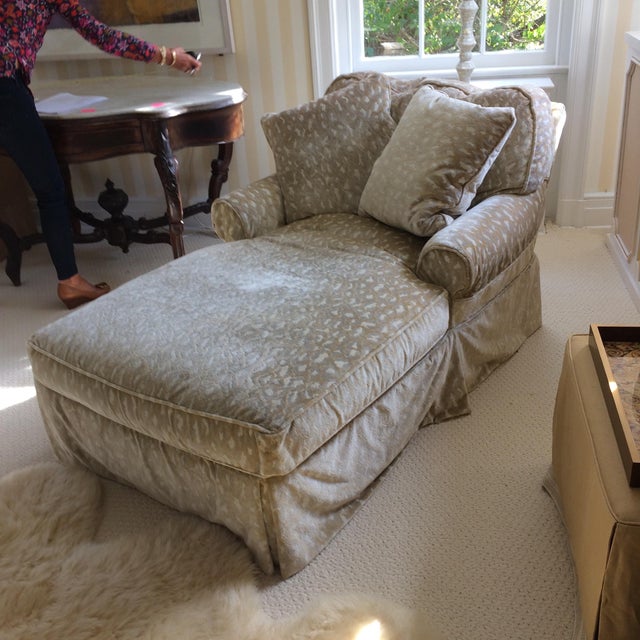 Vintage DownFilled Chaise Lounge Chairish