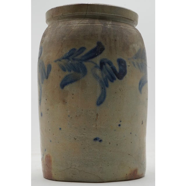 Age: Late 19th Century Details: High Quality Construction Blue Flowers Design on Front Tapered Neck Offered @ Fraction of...