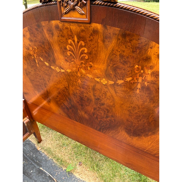 Wood Vintage Pair of Twin Beds by Berkey and Gay For Sale - Image 7 of 11