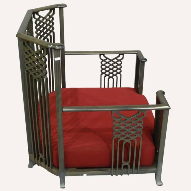 1980s Large Italian Chinoiserie Lounge Chair by Giorgetti, 1970s For Sale - Image 5 of 6