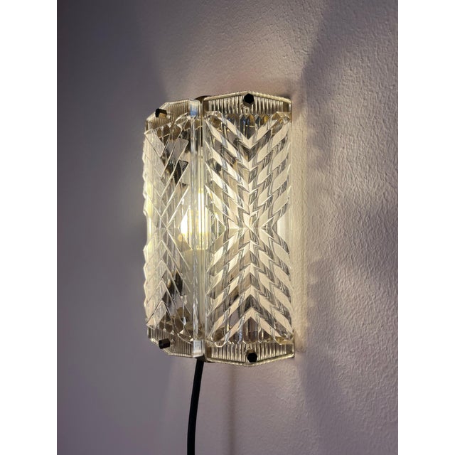 Brass and Glass Wall Lamp by Wiktor Berndt for Flygsfors For Sale - Image 10 of 11