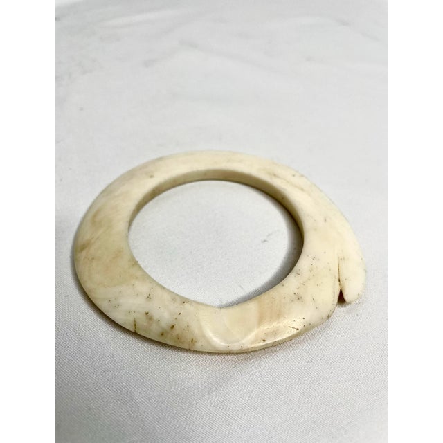White Antique Mounted New Guinea Abelam Currency Shell Rings- a Set of 3 For Sale - Image 8 of 12