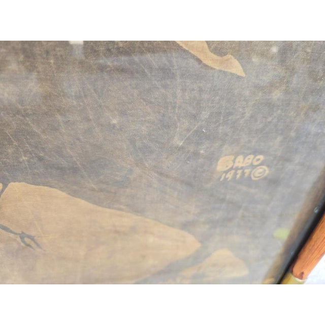 Monumental African Batik Leopard Panels by Babo, 1977 For Sale - Image 12 of 15