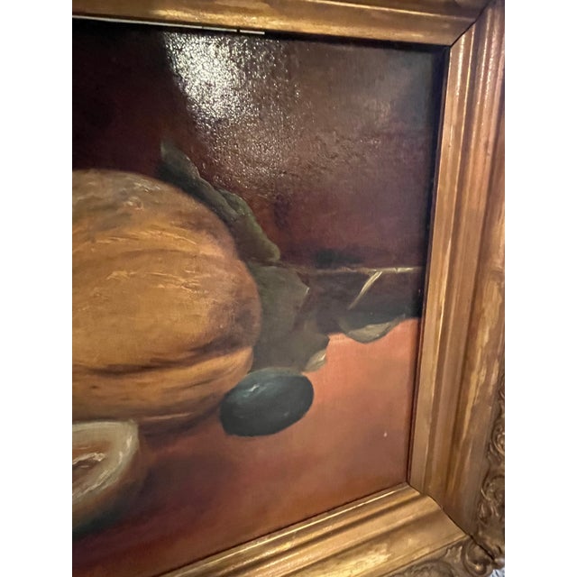 19th Century Fruit Still Life Oil Painting, Framed For Sale - Image 4 of 8