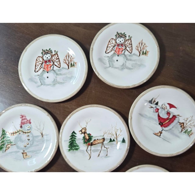 2010s American Atelier Christmas Plates- Set of 22 For Sale - Image 5 of 16