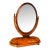 Elegant Victorian Walnut Lyre-Form Dressing Mirror, Adjustable Tabletop Vanity, Circa 1870 For Sale