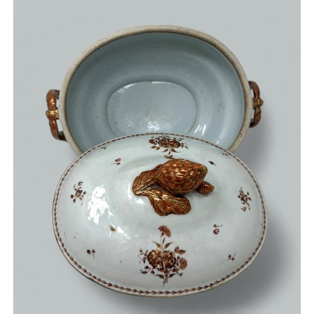 Late 18th Century Antique Chinese Qing Dynasty Canton Porcelain Famille Rose Qianlong Tureen 18 Ct For Sale - Image 5 of 11
