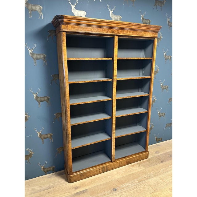 Antique Walnut Open Bookcase For Sale - Image 15 of 15