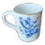 Late 20th Century Meissen Porcelain Blue & Gold Floral Coffee Mug Cup Porzellan Tasse For Sale