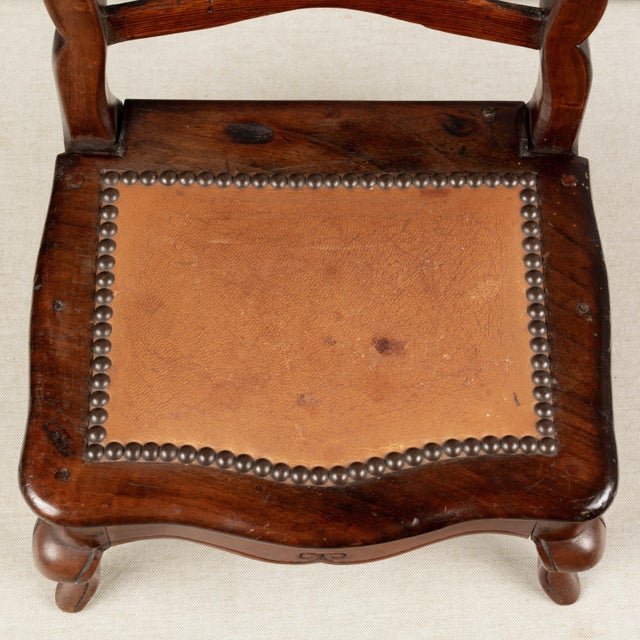 Wood 19th Century French Louis XV Style Sampler Chair For Sale - Image 7 of 8