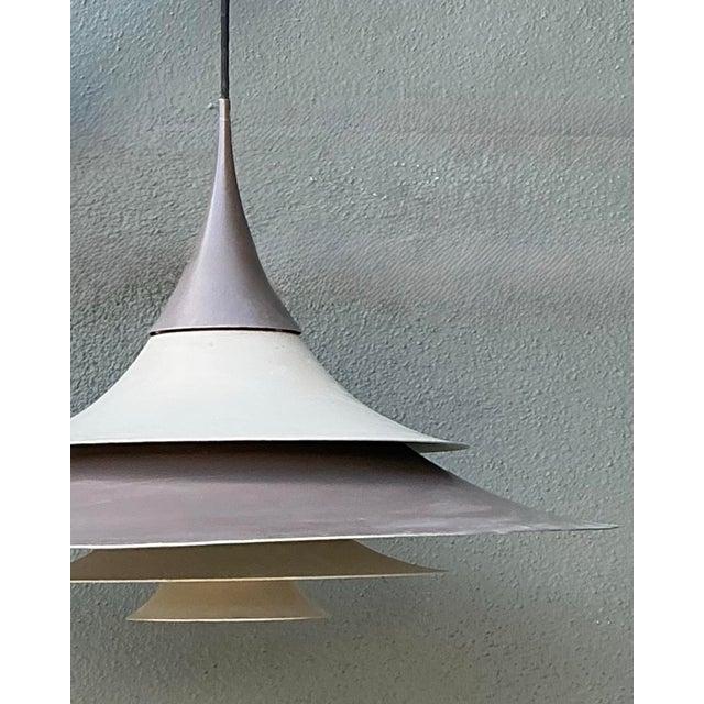 Vintage Scandinavian Tiered Pendant Lamp For Sale - Image 9 of 12