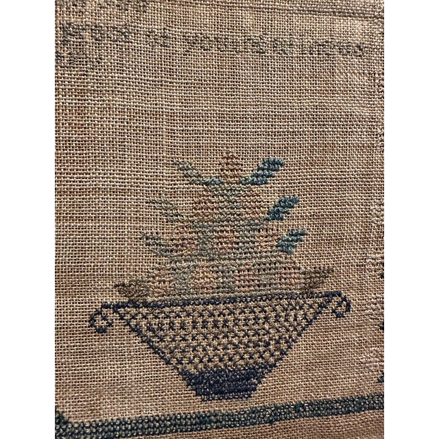 Vibrant Early 19th Century Schoolgirl Sampler For Sale - Image 11 of 18