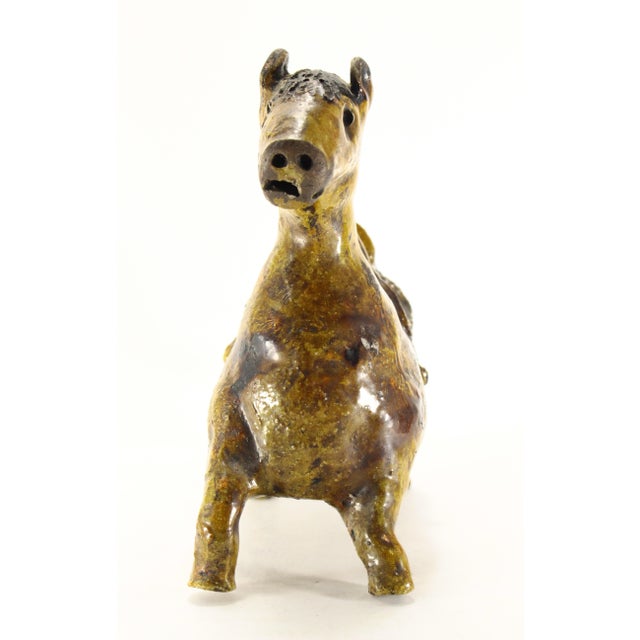 Mid 20th Century Mid 20th C. Earthenware Ceramic Horse Coin Bank, Mexican Barrio De La Luz For Sale - Image 5 of 18