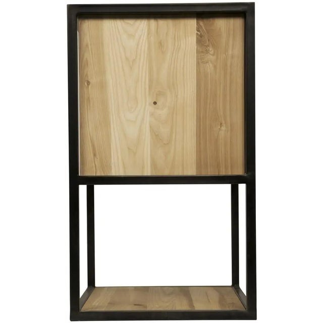 Mid-Century Modern NOIR Pearce Side Table, Elm and Black Iron For Sale - Image 3 of 4