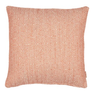 Terracotta Diamond Woven Cushion With Feather Filler - 42x42cm (17"x17") For Sale