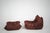 Set of Togo Lounge Chair and Ottoman in Rust Velvet by Michel Ducaroy for Ligne Roset, 1973 For Sale - Image 3 of 18