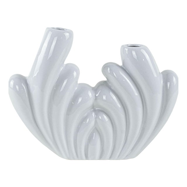 Vintage Art Deco Ceramic Vase, 1980s For Sale