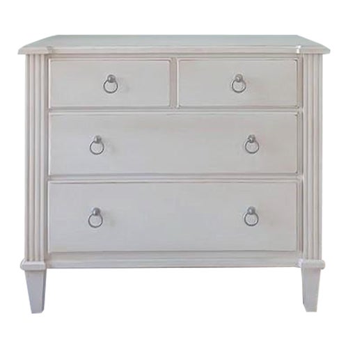 Gustavian / Swedish Cottage Coastal Country Farmhouse 3 Drawer Chest Nightstand / Commode by Ethan Allen