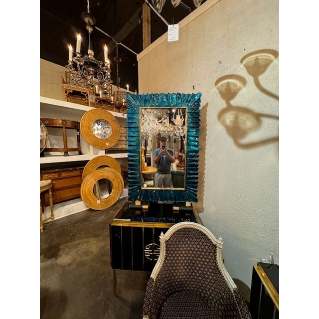 Modern Murano Fold Teal For Sale - Image 3 of 4