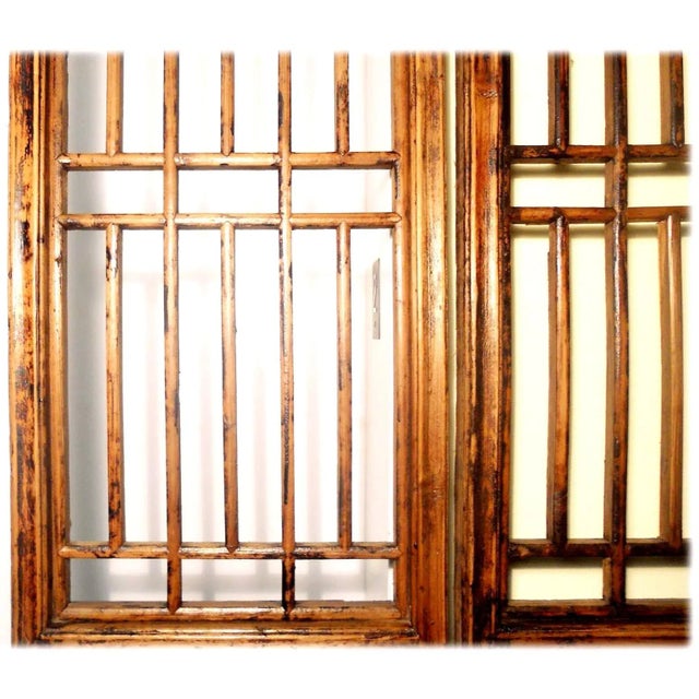Asian Early 19th Century Antique Chinese Screen Panels, - a Pair For Sale - Image 3 of 11